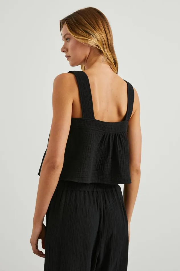 Rails Tops Women ENYA TOP Black Gauze
