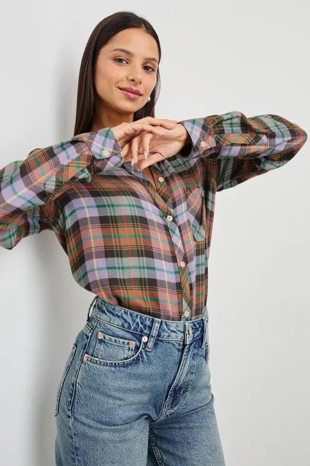 Rails Tops Women HUNTER SHIRT Dusty Lilac Multi