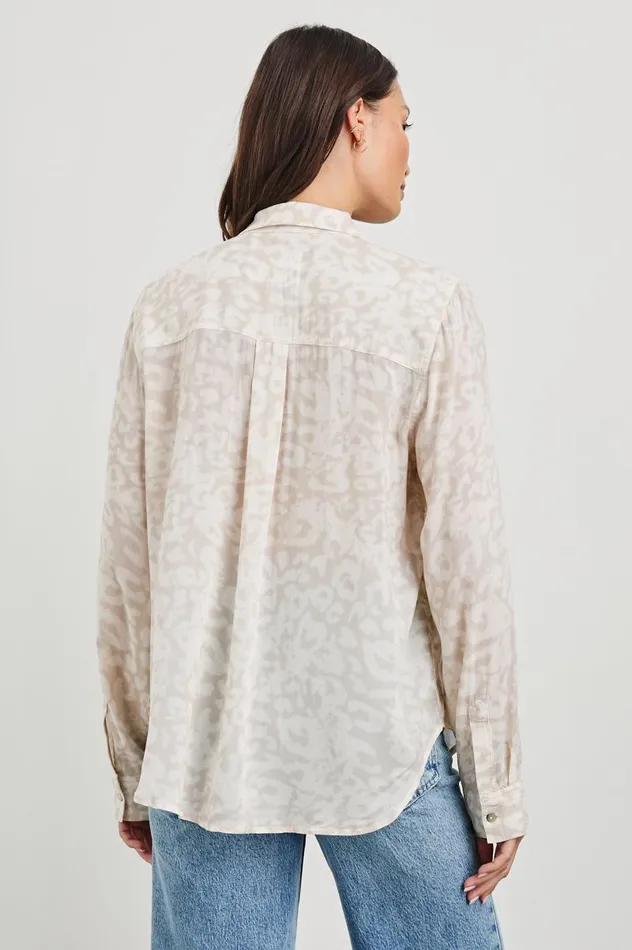 Rails Tops Women JOSEPHINE SHIRT Sand Diffused Cheetah