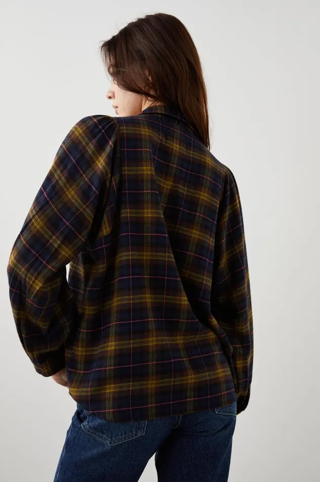 Rails Tops Women LAUREN SHIRT Navy Hazelnut Pink