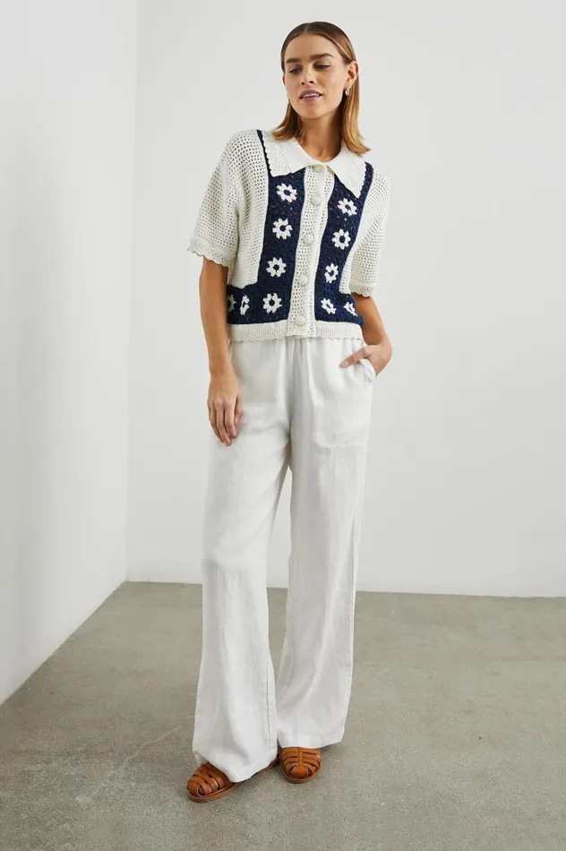 Rails Tops Women MILAN TOP Navy Crochet Daisies