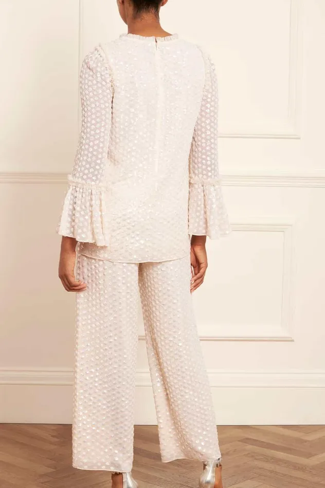 Raindrop Gloss Tunic Champagne Women Needle and Thread Tops