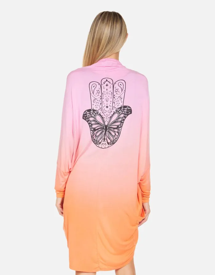 Ramona Butterfly Hamsa Tropical Sunset Women039s Lauren Moshi Sweaters and Knits