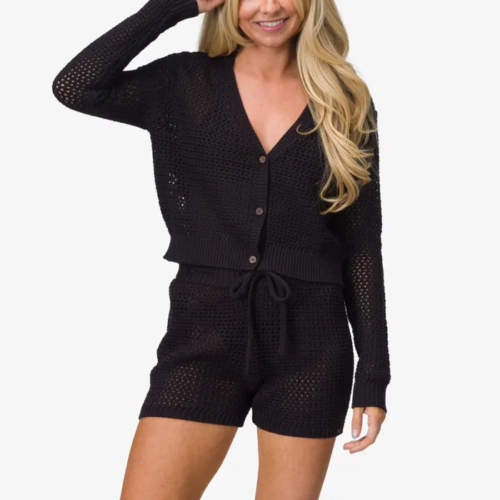 Reef Hoodies Sweaters and Jackets Women Mika Knit Cardigan Caviar