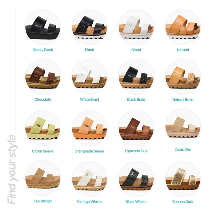 Reef Sandals Women Cushion Vista Hi Black Braid Reef Sandals Women Cushion Vista Hi Black Braid