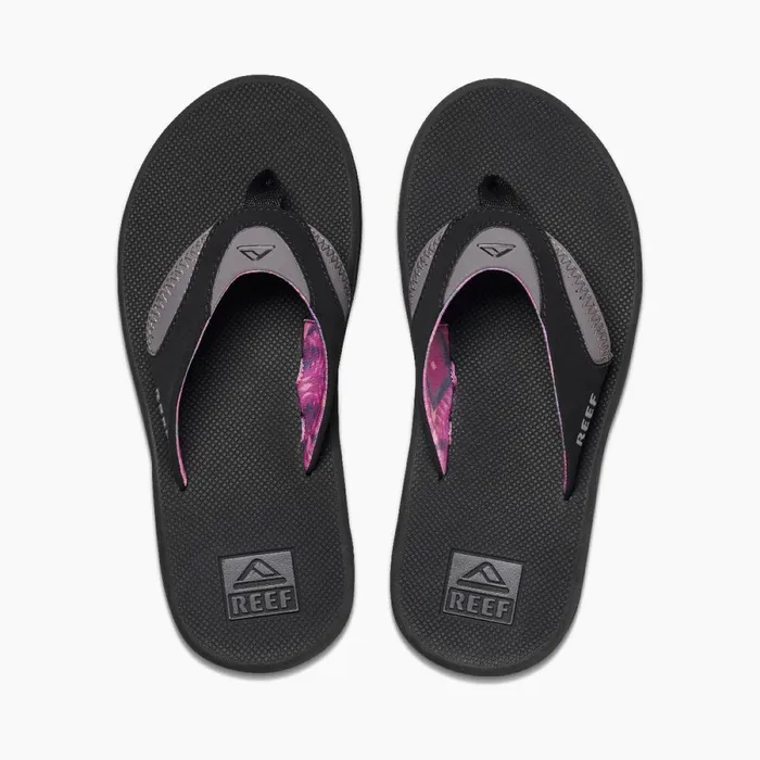 Reef Sandals Women Fanning Blackgrey Reef Sandals Women Fanning Blackgrey