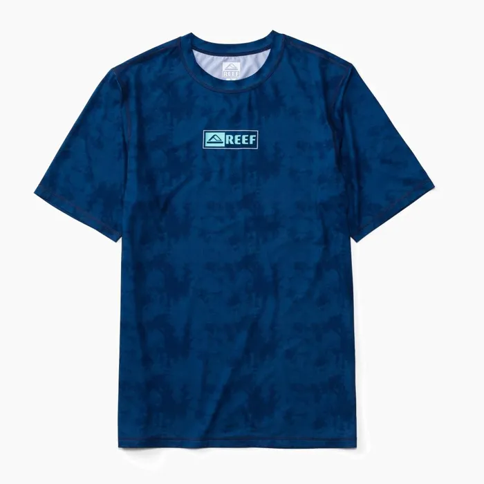 Reef TShirts and Shirts Men Ellsworth Short Sleeve Surf Shirt Upf 50 Insigna Blue Water P