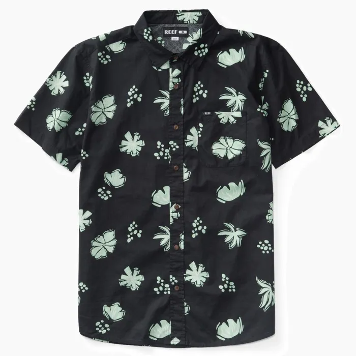 Reef TShirts and Shirts Men Lawson Short Sleeve Shirt Caviar Reef TShirts and Shirts Men Lawson Short Sleeve Shirt Caviar