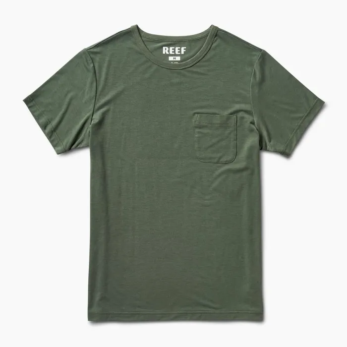 Reef TShirts and Shirts Men Smith Ss Knit Thyme Green Reef TShirts and Shirts Men Smith Ss Knit Thyme Green