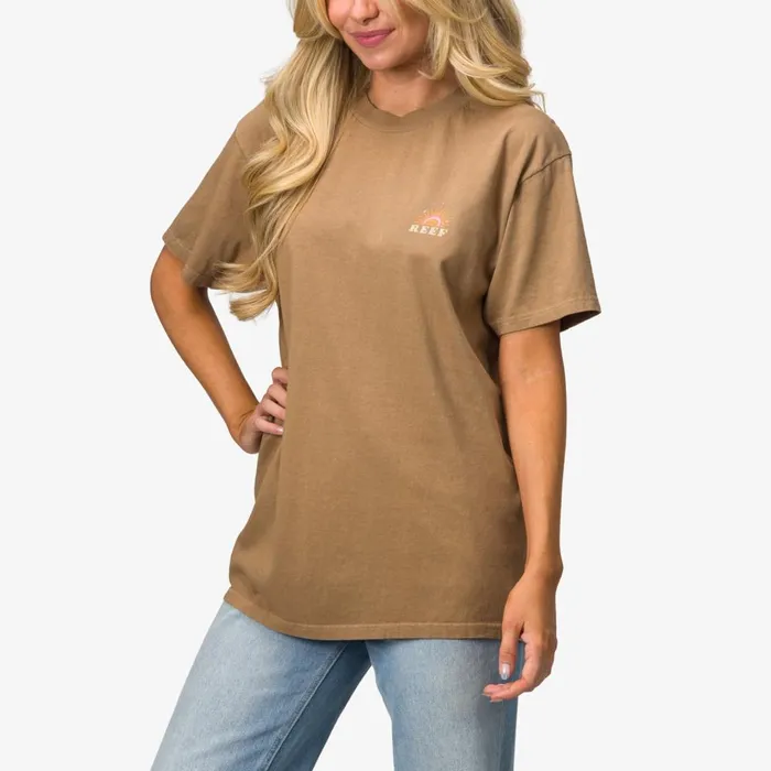 Reef TShirts Tanks and Dresses Women Ali Boyfriend Tee Lead Grey Reef TShirts Tanks and Dresses Women Ali Boyfriend Tee Lead Grey