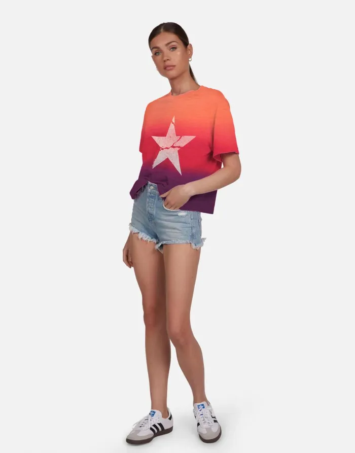 Rue Cracked Star Malibu Skies Women039s Lauren Moshi Short Sleeve