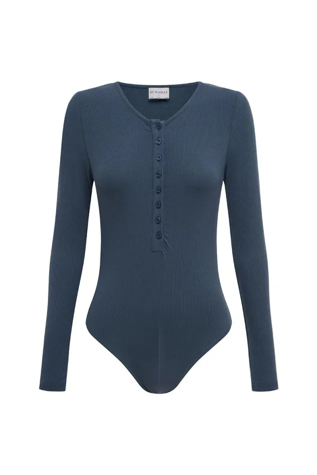 Runaway The Label Bodysuits Shop ALLURE BODYSUIT 8211 STEEL