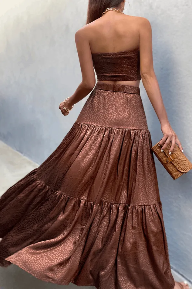 Runaway The Label Crops Shop April Top 8211 Chocolate