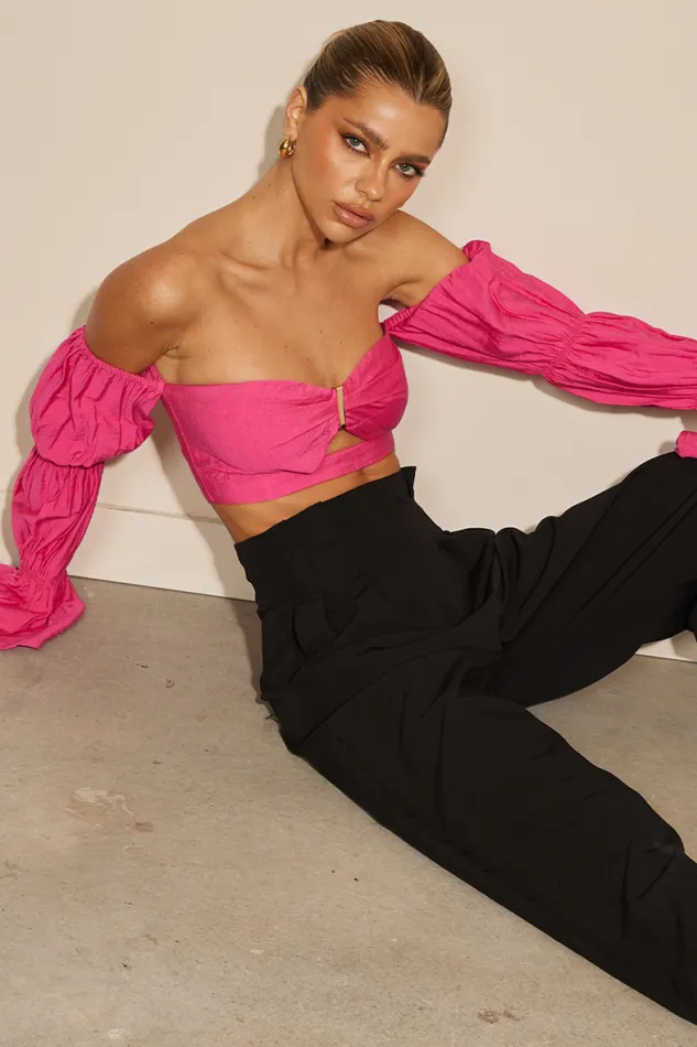 Runaway The Label Crops Shop Romee Top 8211 Pink