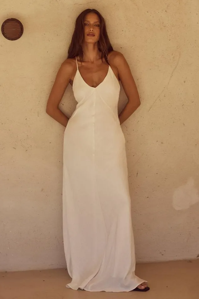 Runaway The Label Maxi Shop AIDANA MAXI DRESS 8211 WHITE