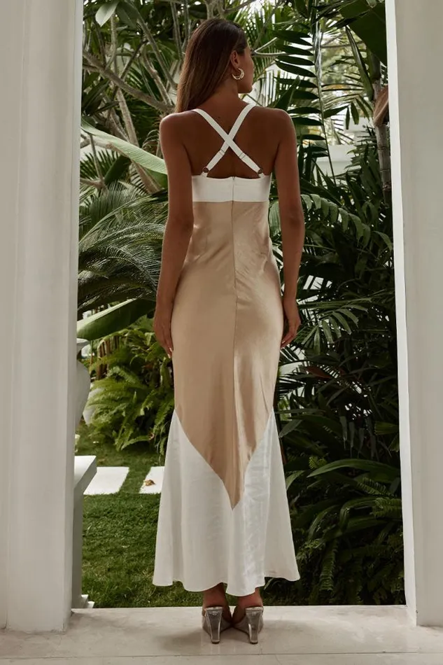 Runaway The Label Maxi Shop EVITA MAXI DRESS 8211 WHITESAND