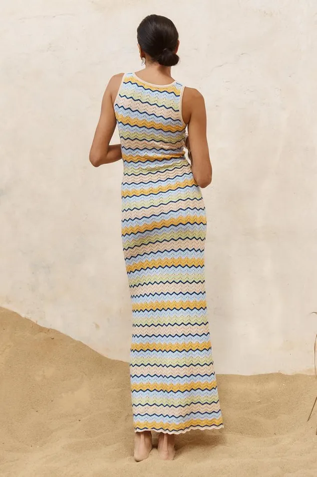 Runaway The Label Maxi Shop ISABO MAXI DRESS 8211 BLUE MULTI