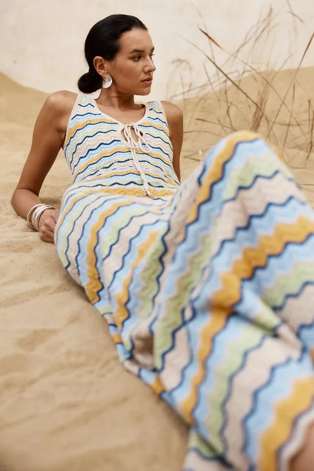 Runaway The Label Maxi Shop ISABO MAXI DRESS 8211 BLUE MULTI