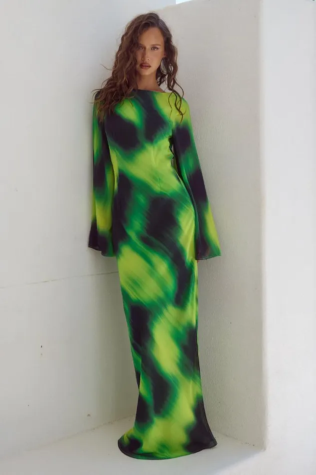 Runaway The Label Maxi Shop KIMBER MAXI DRESS 8211 LOTUS PRINT