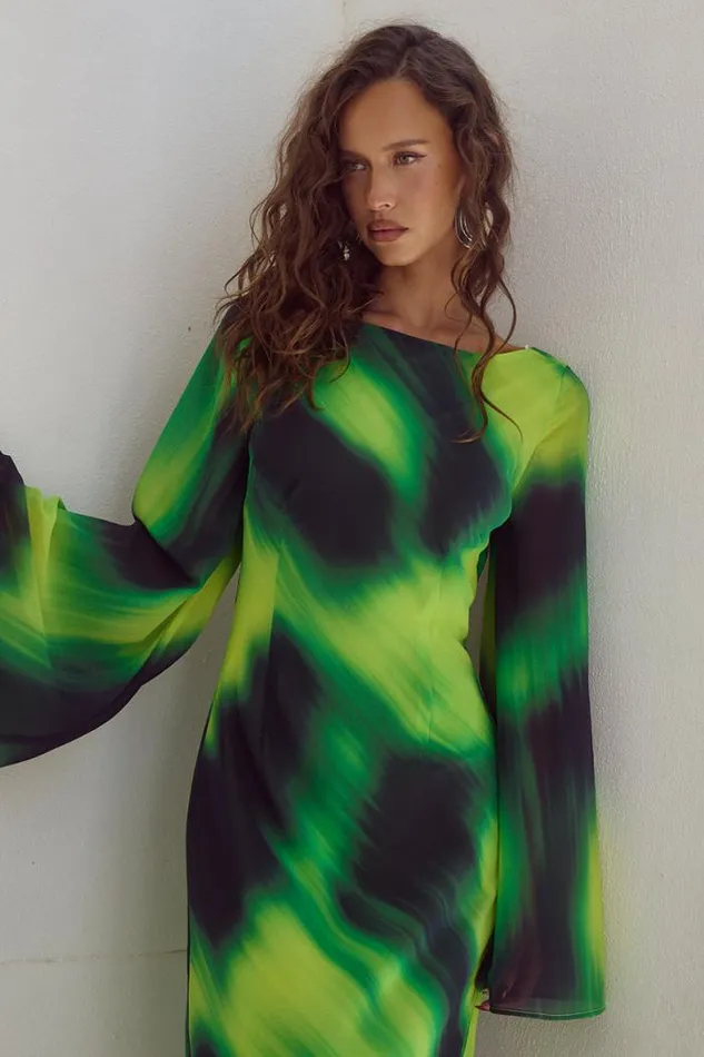 Runaway The Label Maxi Shop KIMBER MAXI DRESS 8211 LOTUS PRINT