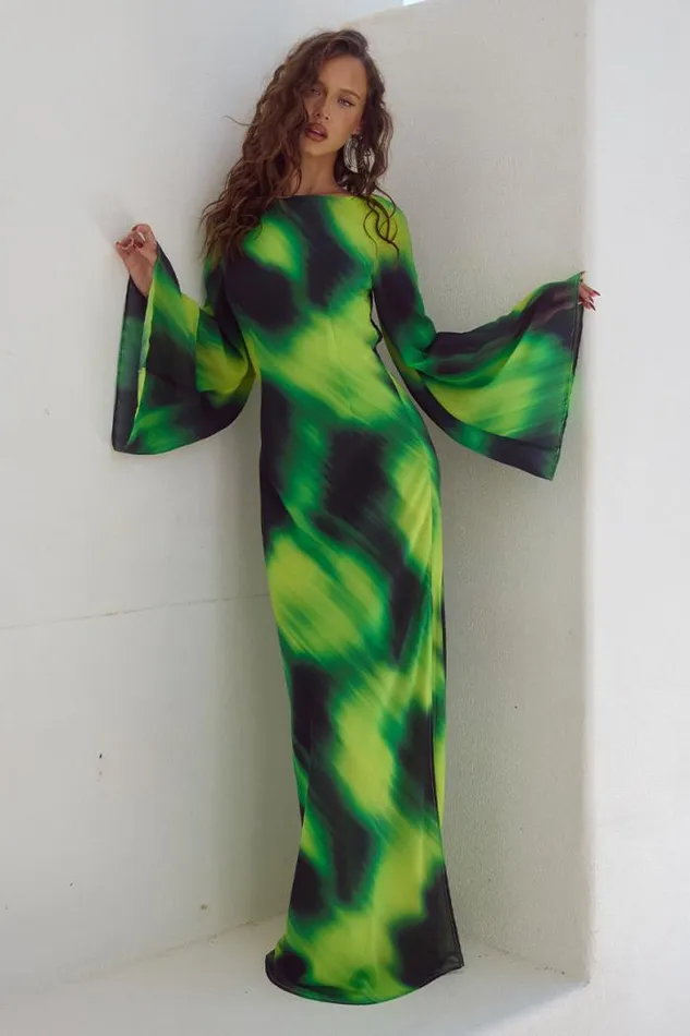 Runaway The Label Maxi Shop KIMBER MAXI DRESS 8211 LOTUS PRINT