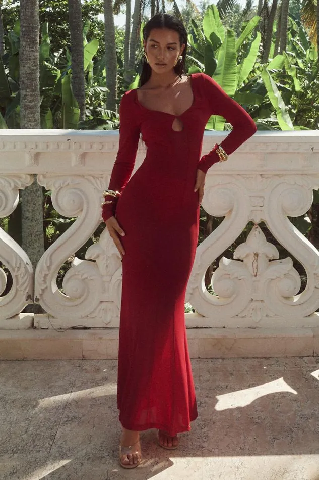 Runaway The Label Maxi Shop NEISHA MAXI DRESS 8211 RED