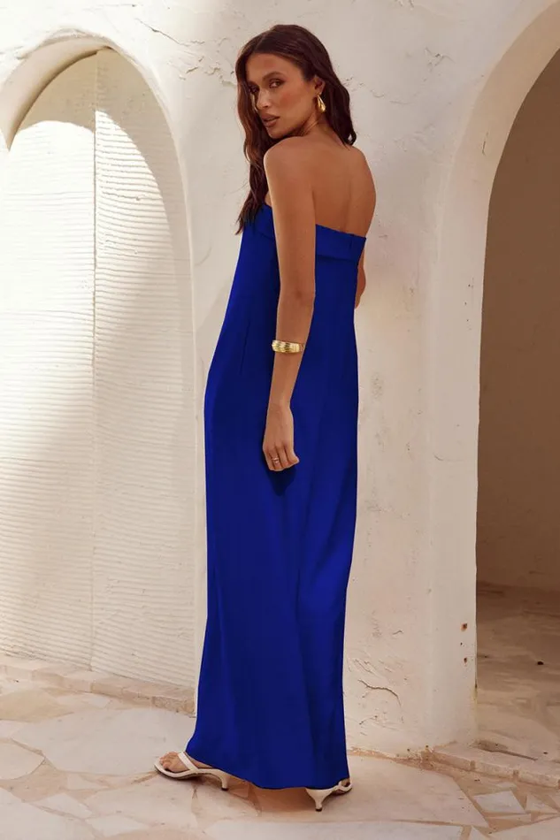 Runaway The Label Maxi Shop SAPHIRA MAXI DRESS 8211 COBALT