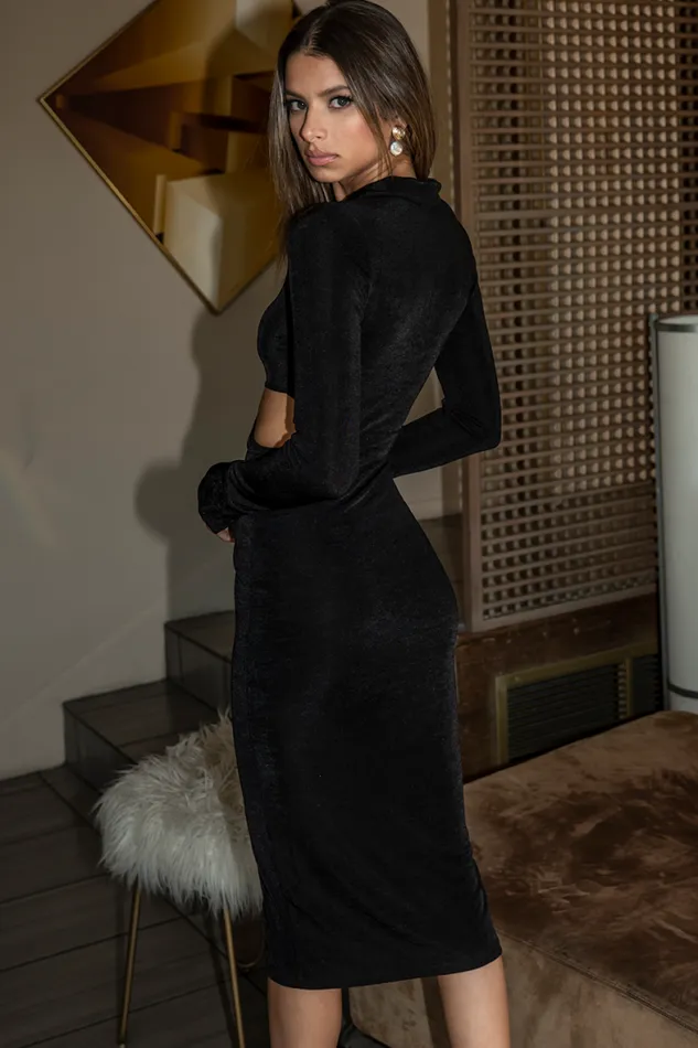 Runaway The Label Midi Shop Giselle Midi Dress 8211 Black