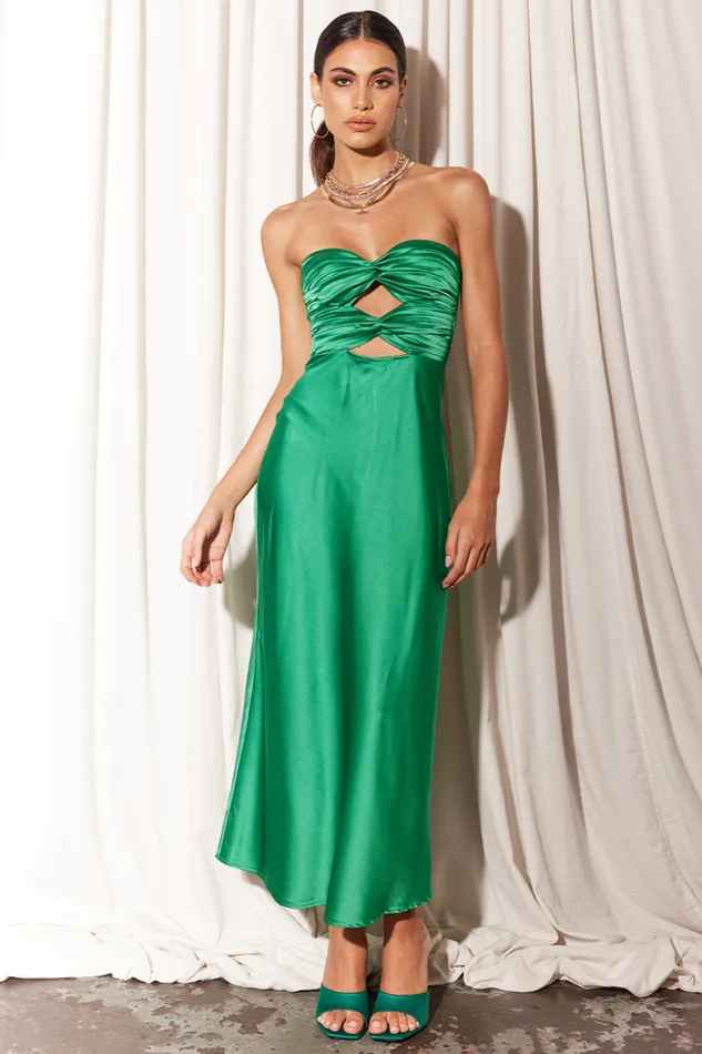 Runaway The Label Midi Shop MICH SLIP DRESS 8211 EMERALD