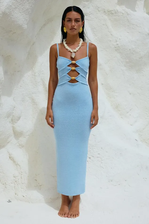 Runaway The Label Midi Shop NORMANI MIDI DRESS 8211 ICE BLUE