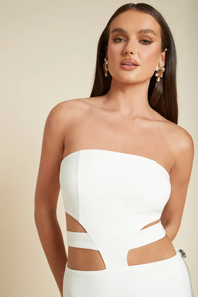 Runaway The Label Mini Shop SAKI MINI DRESS 8211 WHITE