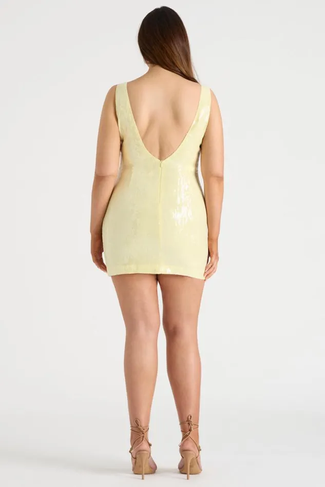 Runaway The Label Mini Shop THE SEQUIN MINI DRESS 8211 BUTTER