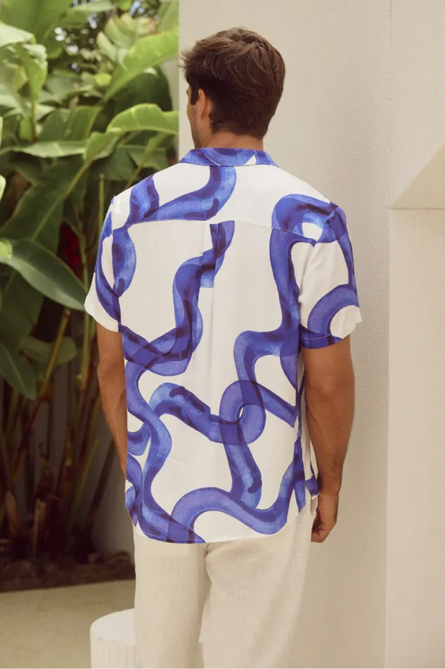 Runaway The Label Sets Menswear VISTA SHIRT 8211 SQUIGGLE PRINT
