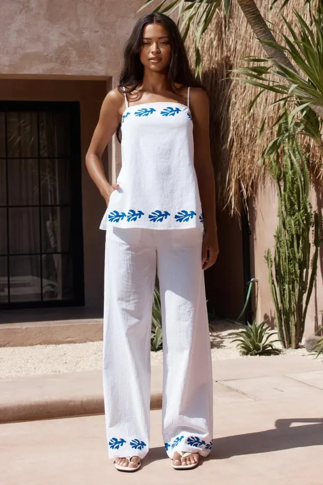 Runaway The Label Shirts and Blouses Shop AMALIA TOP 8211 WHITEBLUE