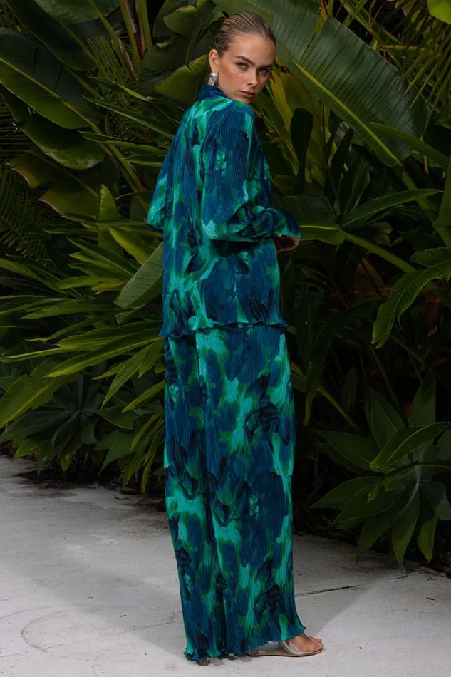 Runaway The Label Shirts and Blouses Shop CALISTA PLEAT SHIRT 8211 CALISTA GREEN