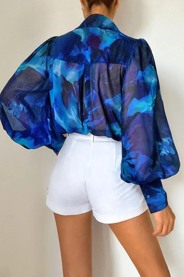 Runaway The Label Shirts and Blouses Shop Calista Shirt 8211 Blue Floral