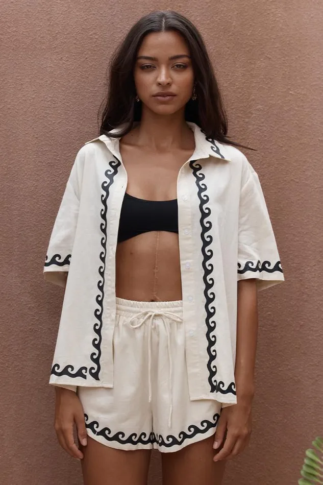 Runaway The Label Shirts and Blouses Shop WAVARA SHIRT 8211 SANDBLACK