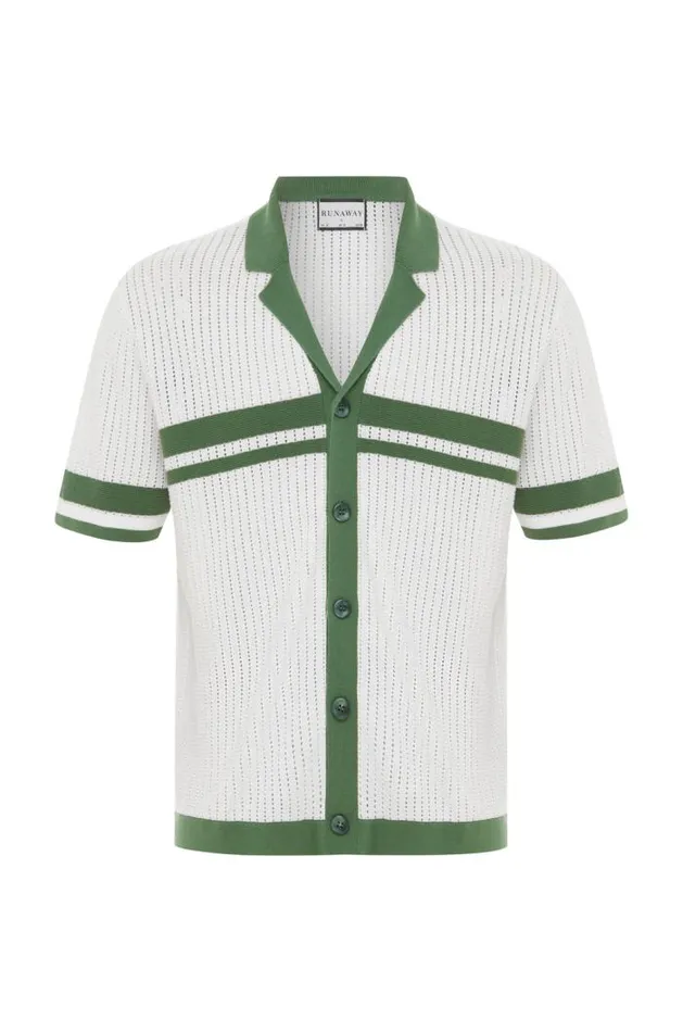 Runaway The Label Shirts Menswear BRODY SHIRT 8211 KHAKIWHITE