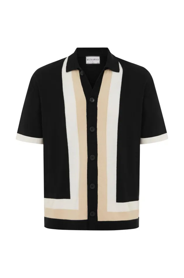 Runaway The Label Shirts Menswear DARIUS SHIRT 8211 BLACK MULTI