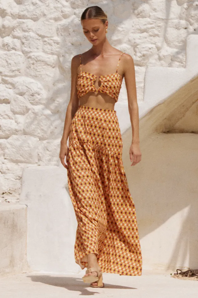 Runaway The Label Skirts Shop Giza Maxi Skirt 8211 Bronze