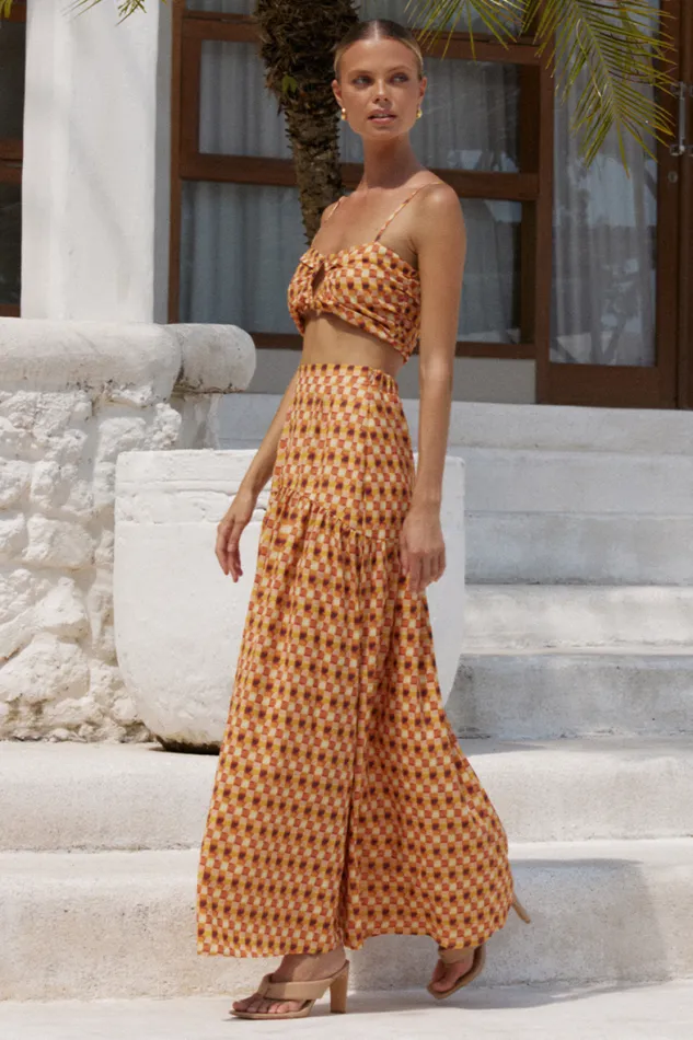 Runaway The Label Skirts Shop Giza Maxi Skirt 8211 Bronze