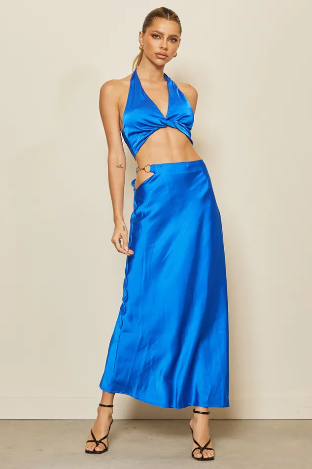 Runaway The Label Skirts Shop Remi Slip Skirt 8211 Royal