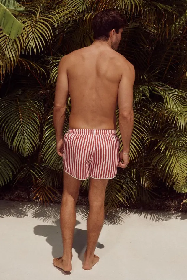 Runaway The Label Swim Menswear NEO BOARDSHORT 8211 RED STRIPE