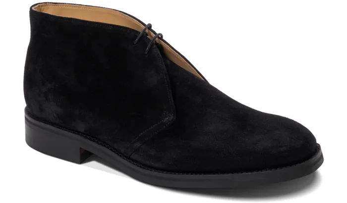 Sandwell 8211 Black Suede Men Barker Shoes Mens Boots