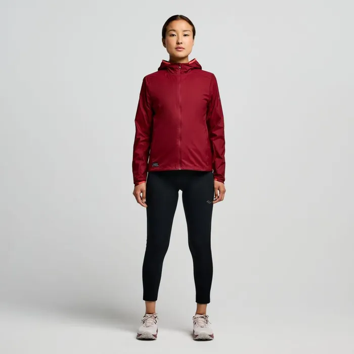 Saucony Jackets Women Peregrine Packaway Jacket Currant