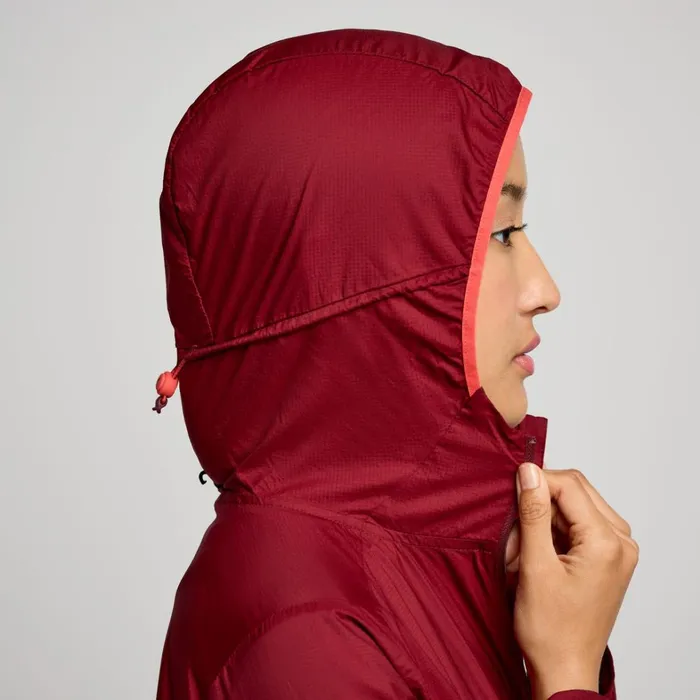 Saucony Jackets Women Peregrine Packaway Jacket Currant