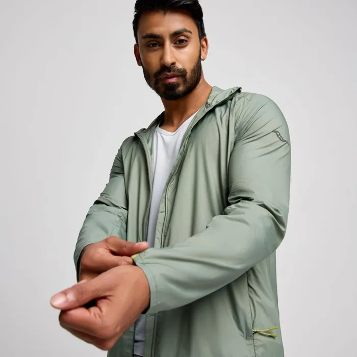 Saucony Tops Men Peregrine Packaway Jacket Bough