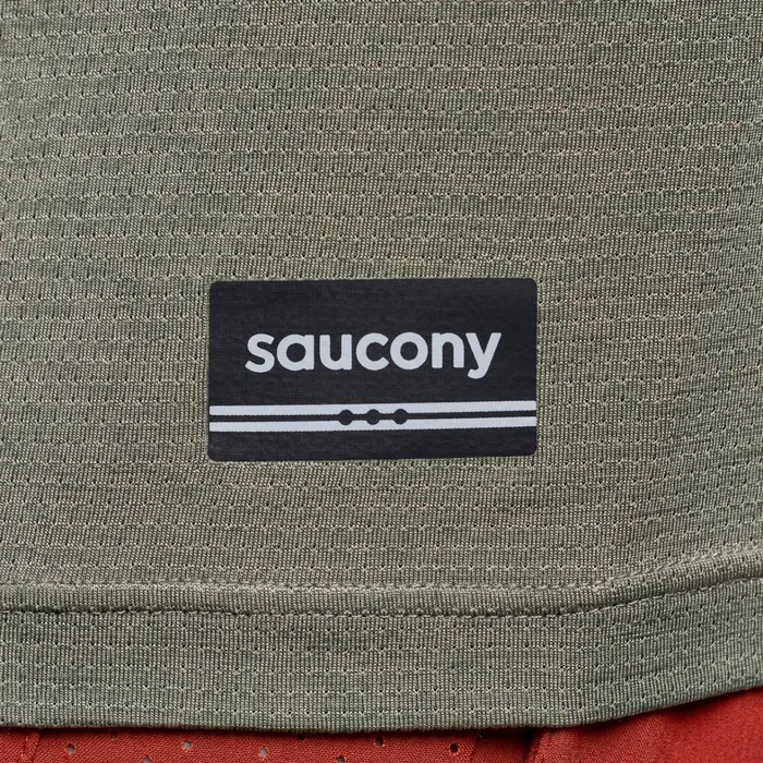 Saucony Tops Men Stopwatch Graphic Short Sleeve Bough Heather Graphic