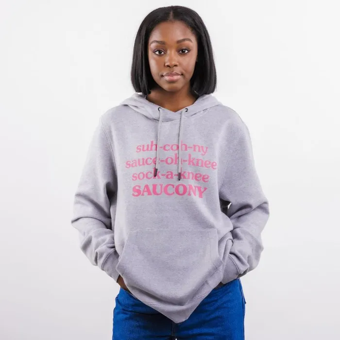 Saucony Tops Men X Frank Cooke Rested Hoodie Light Grey Heather