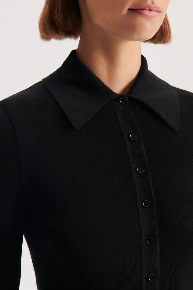 Scanlan Theodore BABYWOOL CARDIGAN BLACK ALL Women Babywool Scanlan Theodore BABYWOOL CARDIGAN BLACK ALL Women Babywool